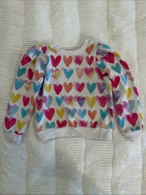 💗 Little Sleepies Watercolor Love Puff Sleeve Crewneck💗